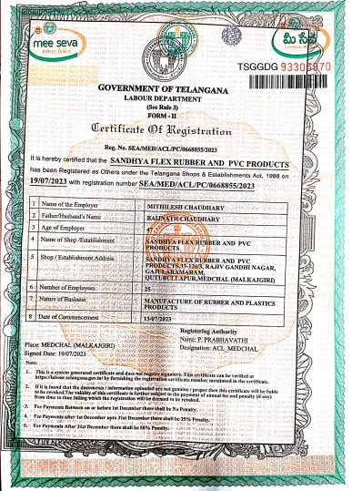 Labour Department Certificate