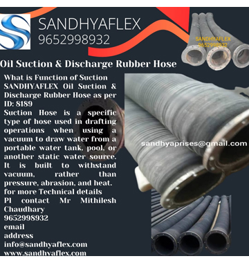 oil suction discharge rubber hose