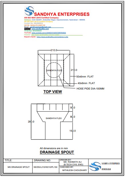 MS Drainage Spout Type4 MS Drainage Spout Type4