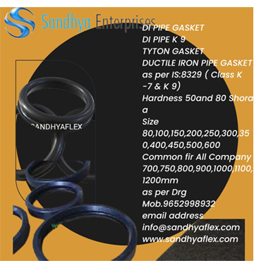 DI Pipe Gasket Manufacturer