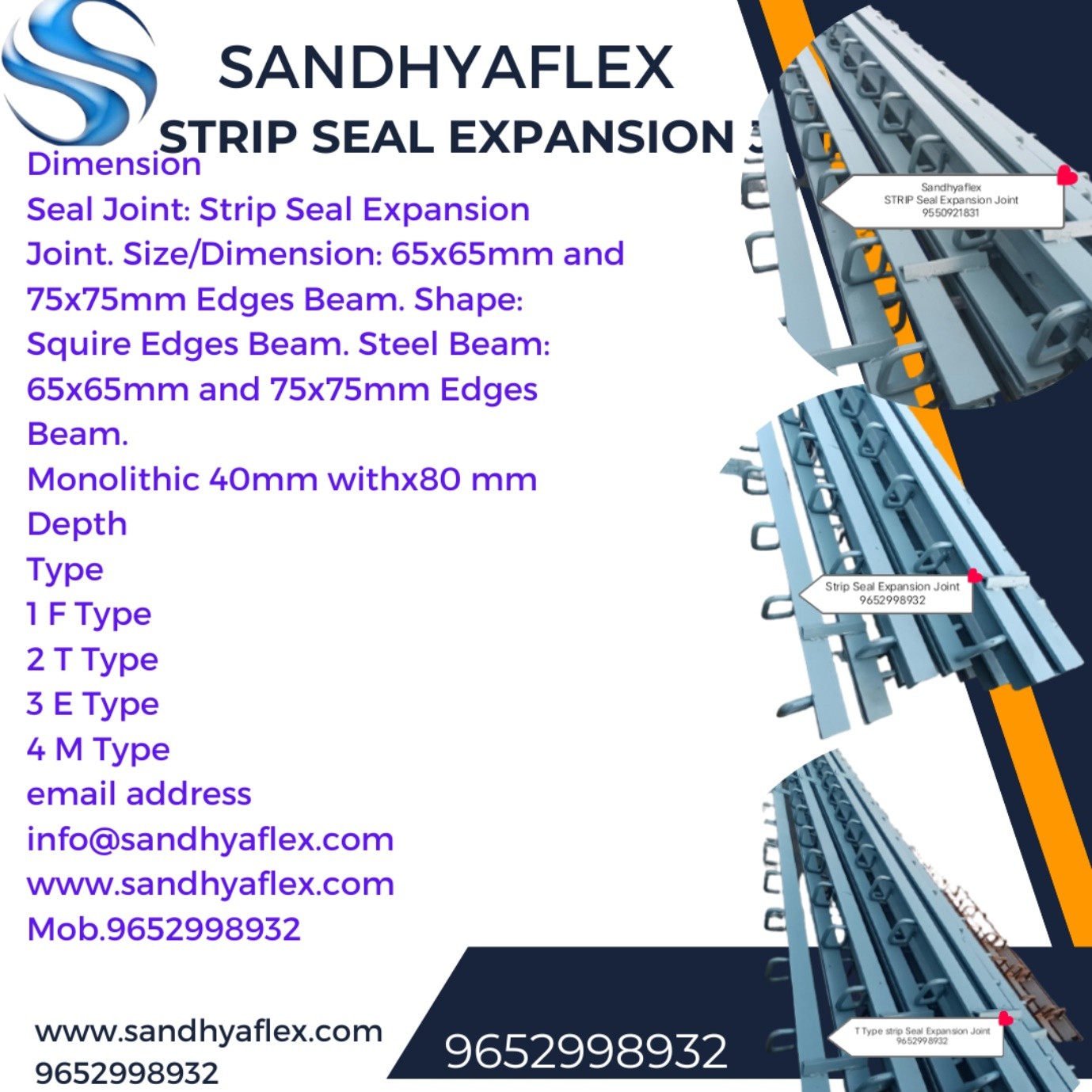 M Type Bridge Expansion Joint Dimensions