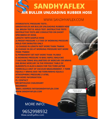 Fly Ash Rubber Hose Supplier